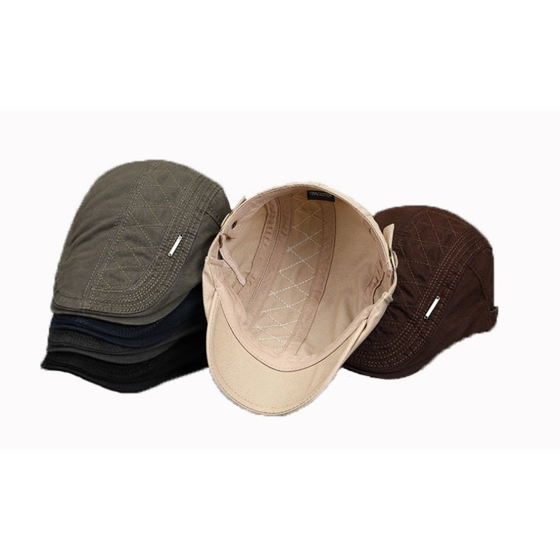 Men's Adjustable Breathable Flat-Brim Cap