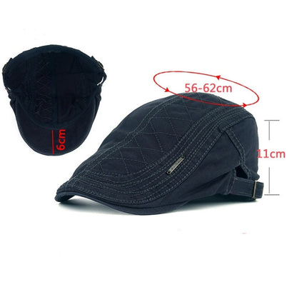Men's Adjustable Breathable Flat-Brim Cap
