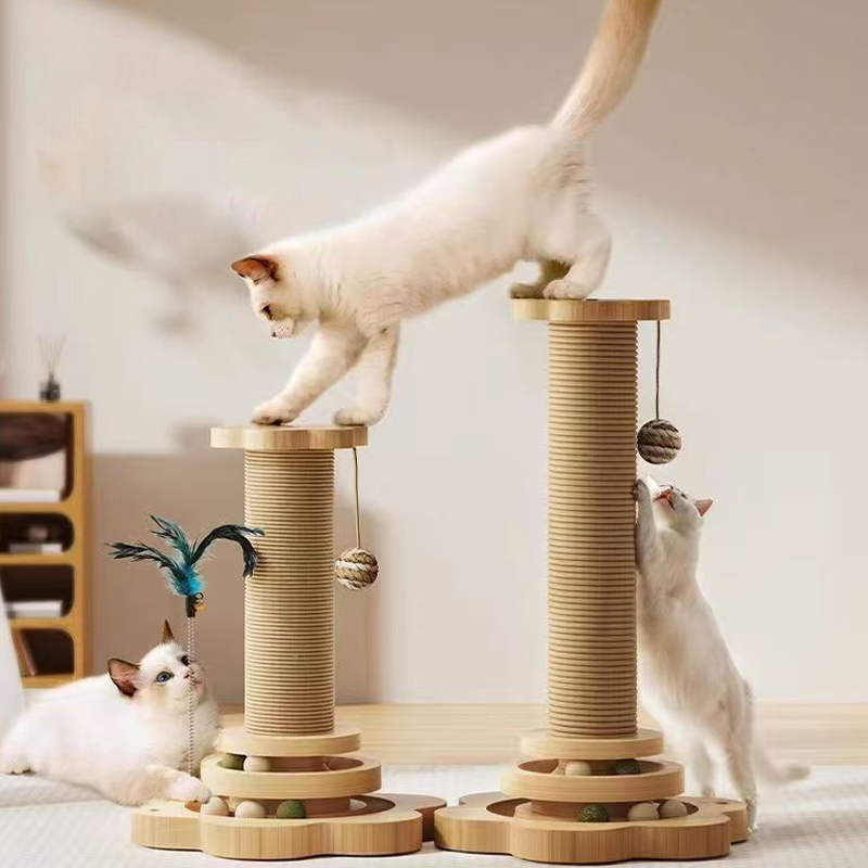 💐Multifunctional Cat Activity Center – Scratcher & Toys Included 🐱🧶
