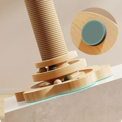 💐Multifunctional Cat Activity Center – Scratcher & Toys Included 🐱🧶