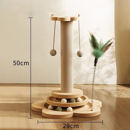 💐Multifunctional Cat Activity Center – Scratcher & Toys Included 🐱🧶