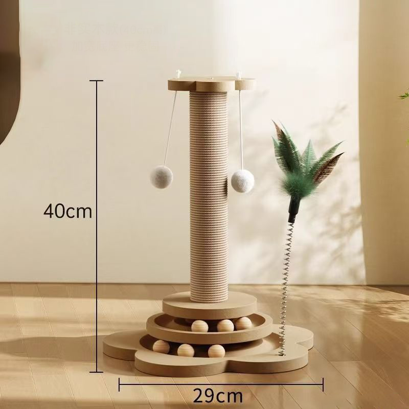 💐Multifunctional Cat Activity Center – Scratcher & Toys Included 🐱🧶
