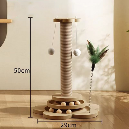 💐Multifunctional Cat Activity Center – Scratcher & Toys Included 🐱🧶