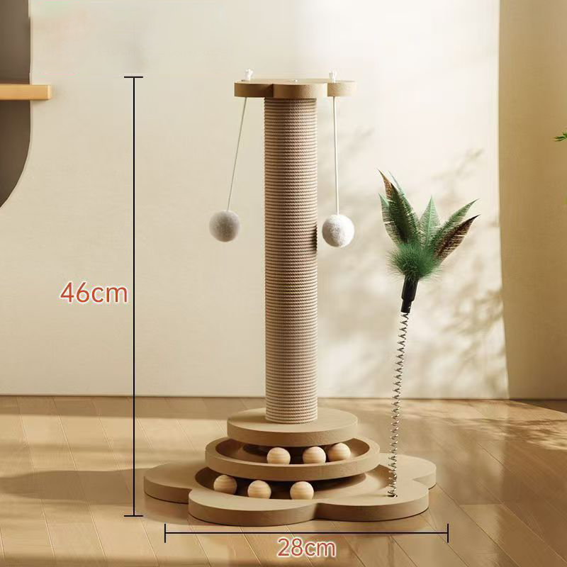 💐Multifunctional Cat Activity Center – Scratcher & Toys Included 🐱🧶