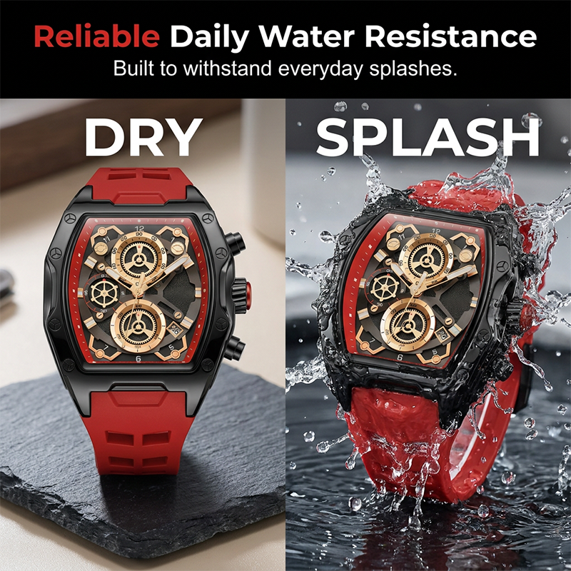 ⌚ Men's Tonneau Quartz Watch