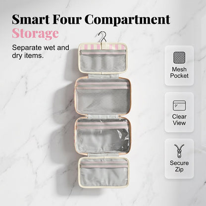 ✨Striped hanging travel toiletry bag
