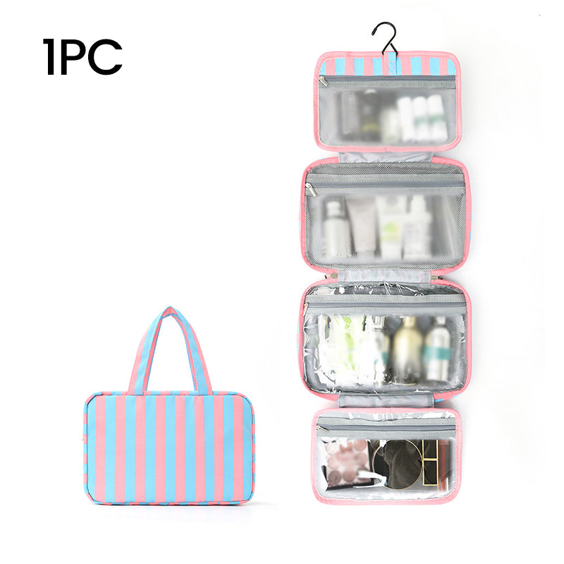 ✨Striped hanging travel toiletry bag