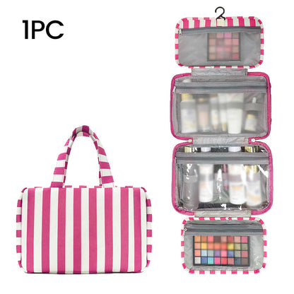 ✨Striped hanging travel toiletry bag