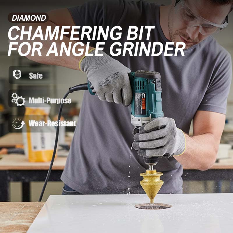 ⚙️✨Diamond Chamfering Bit for Grinder – Multi-Function, Brazed Diamond, Universal Fit 💎