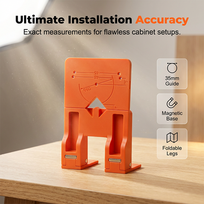 ✨ Cabinet Door Hinge Drilling Guide – Magnetic Clamp, Precise Alignment, 35mm 🪚
