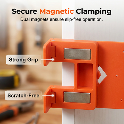 ✨ Cabinet Door Hinge Drilling Guide – Magnetic Clamp, Precise Alignment, 35mm 🪚