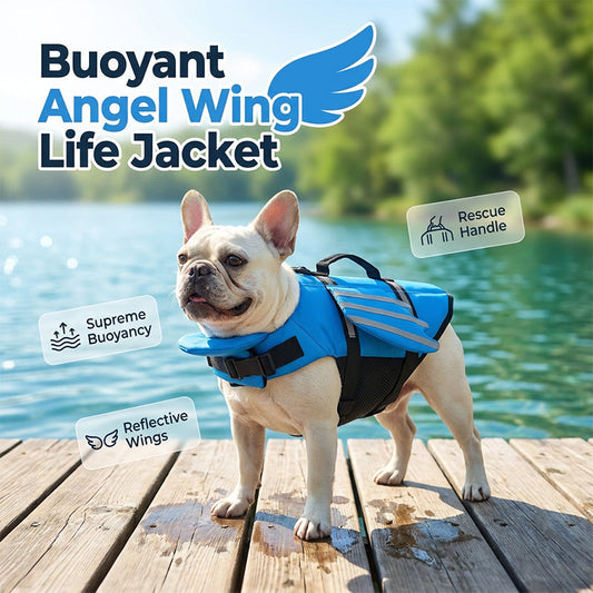 🥳2026 HOT SALE🥳💞50K+ SOLD!🐕👼 49% OFF! Reflective Angel Wing Dog Life Jacket – High‑buoyancy, quick‑rescue handle & breathable mesh. Reflective strips for evening swims. Safe & adorable! 🌊✨