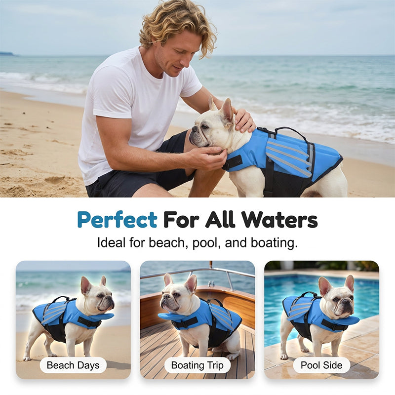 🥳2026 HOT SALE🥳💞50K+ SOLD!🐕👼 49% OFF! Reflective Angel Wing Dog Life Jacket – High‑buoyancy, quick‑rescue handle & breathable mesh. Reflective strips for evening swims. Safe & adorable! 🌊✨