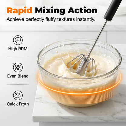 🔥Stainless Steel Hand Egg Beater 🥚✨ | Effortless Whisking – No Batter Splatter, Dishwasher Safe & Built to Last 🔧
