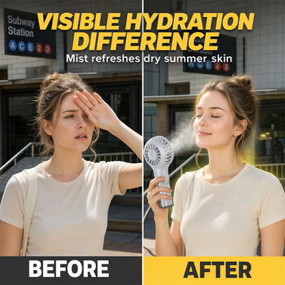 🏖️❄️Portable Handheld Mist Cooling Fan💦