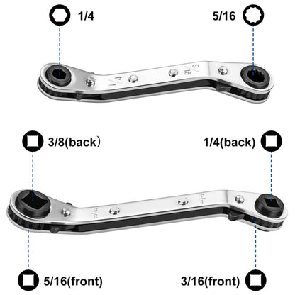 AC Wrench 2-Piece Kit with Hex Bits