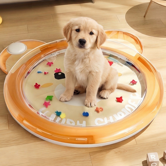 🐾 Non-Slip Cooling Splash Pet Mat – Keeps paws & bowls cool – Ideal for hot days – easy to clean, perfect for food or water spills 💧🐶✨