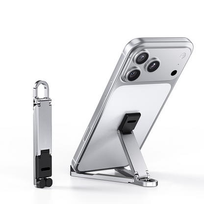 🔥HOT SALE 50% OFF🎁📱Mini Aluminum Phone Stand Keychain Foldable Desktop Holder – Small Gadget, Big Convenience✨