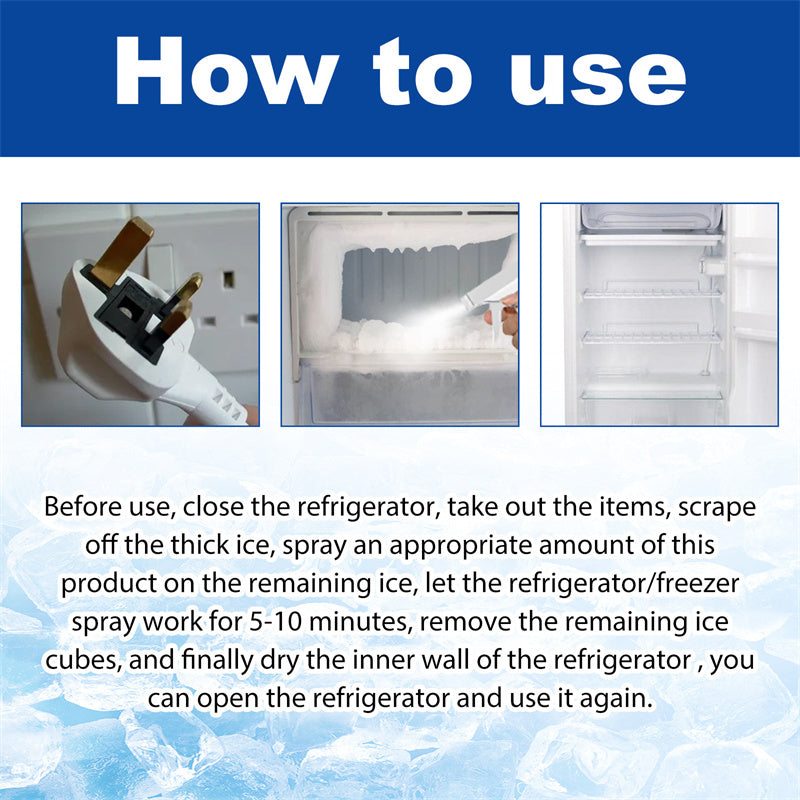 🔥Hot Sale 49% OFF🔥 Stop Chipping Ice! 120ml Fridge De-Icer Spray – Melt Frost in Minutes, No Scraper Needed ❄️