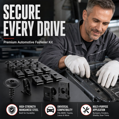 📢📢48% OFF !! ⏰Universal Car Metal U-Type Clips and Screws Set