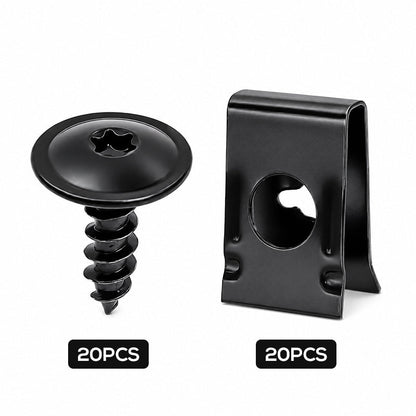 📢📢48% OFF !! ⏰Universal Car Metal U-Type Clips and Screws Set