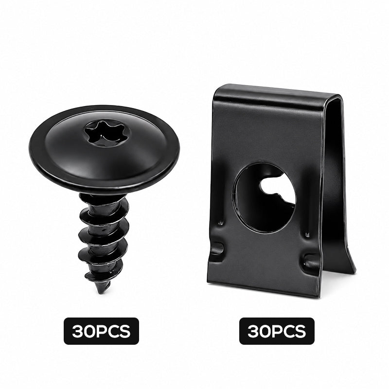 📢📢48% OFF !! ⏰Universal Car Metal U-Type Clips and Screws Set