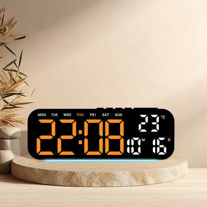 ⌚️LED Display Digital Alarm Clock with Date Temp Weekday