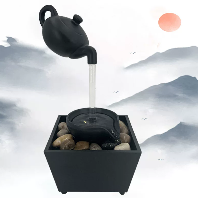 📢📢49% OFF !! ⏰Floating Illusion Teapot Water Fountain Decor