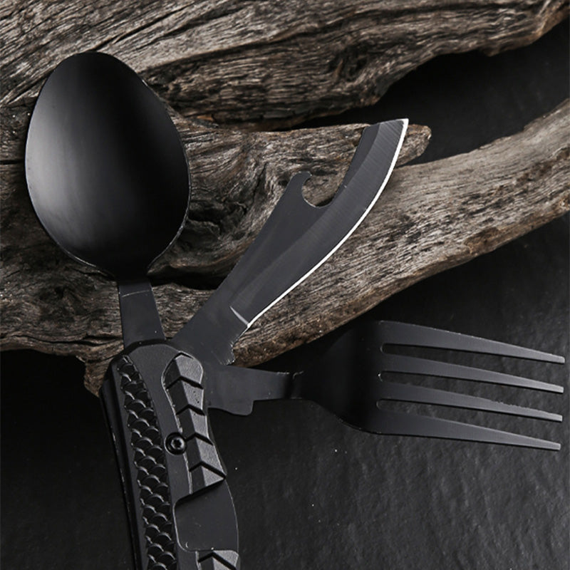 🎉🎉Surprise 49% off！🏕️Must-have for outdoor trips 🍴🥄4-In-1 Outdoor Folding Multifunctional Tableware