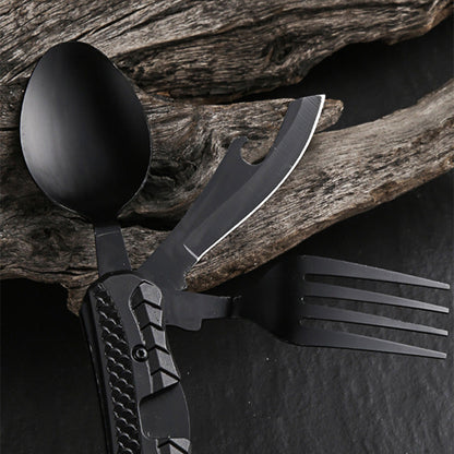 🎉🎉Surprise 49% off！🏕️Must-have for outdoor trips 🍴🥄4-In-1 Outdoor Folding Multifunctional Tableware