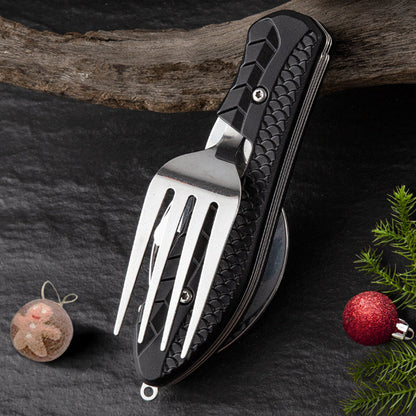 🎉🎉Surprise 49% off！🏕️Must-have for outdoor trips 🍴🥄4-In-1 Outdoor Folding Multifunctional Tableware