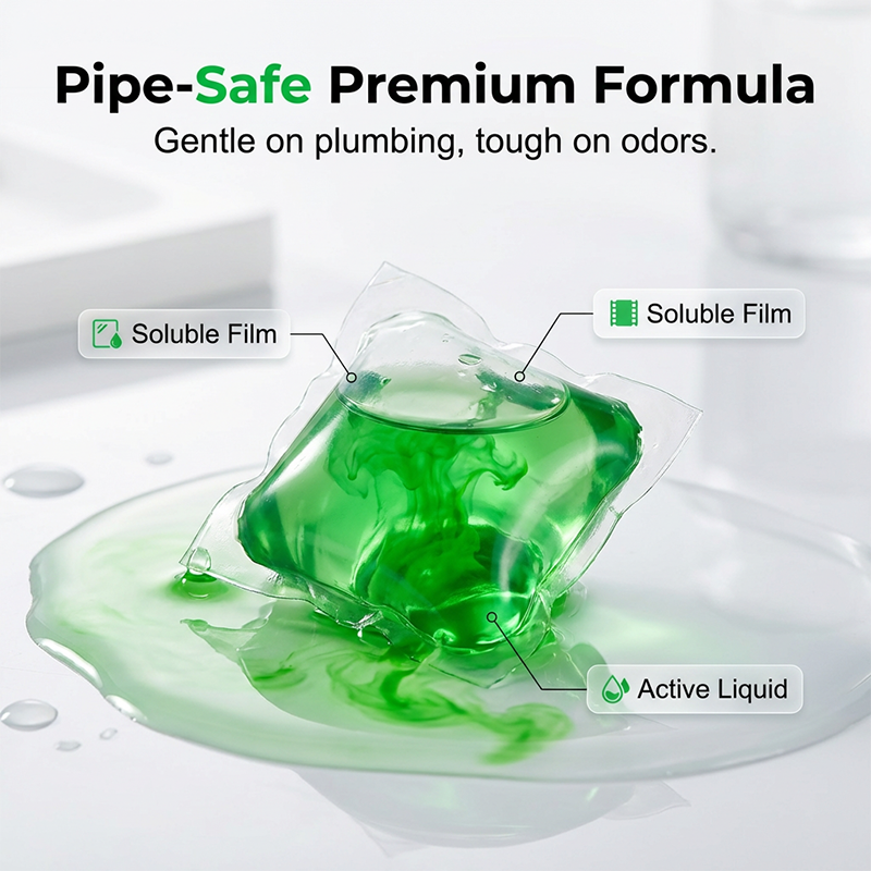 🧪 FLASH SALE: 50% OFF! Organic Drain Deodorizing Capsules – Natural Enzymes & Water-Soluble Film to Eliminate Odors at the Source 🌿✨