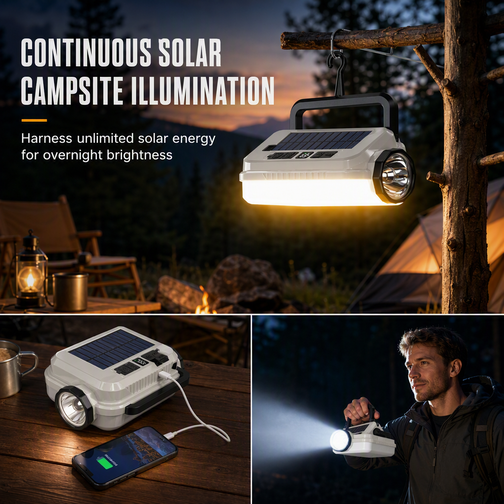 🏕️ LIMITED‑TIME 49% OFF! ☀️ Solar Rechargeable LED Camping Lantern – Weatherproof, Portable, Multi‑Use ✨
