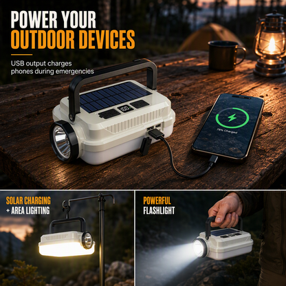 🏕️ LIMITED‑TIME 49% OFF! ☀️ Solar Rechargeable LED Camping Lantern – Weatherproof, Portable, Multi‑Use ✨