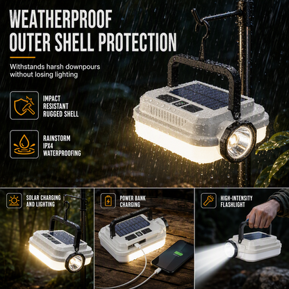 🏕️ LIMITED‑TIME 49% OFF! ☀️ Solar Rechargeable LED Camping Lantern – Weatherproof, Portable, Multi‑Use ✨