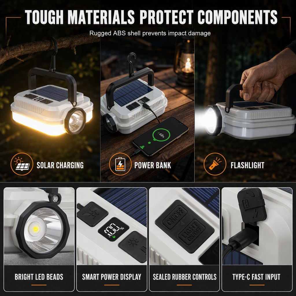 🏕️ LIMITED‑TIME 49% OFF! ☀️ Solar Rechargeable LED Camping Lantern – Weatherproof, Portable, Multi‑Use ✨