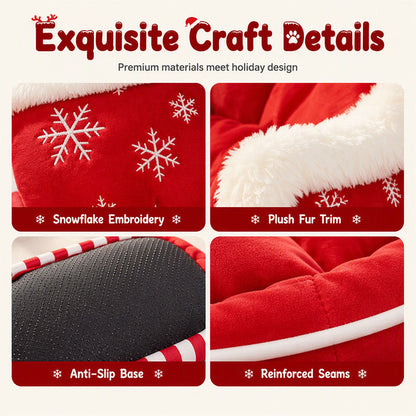 📢📢49% OFF !! ⏰Christmas Sleigh Pet Bed with Removable Cushion