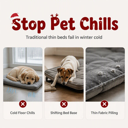 📢📢49% OFF !! ⏰Christmas Sleigh Pet Bed with Removable Cushion
