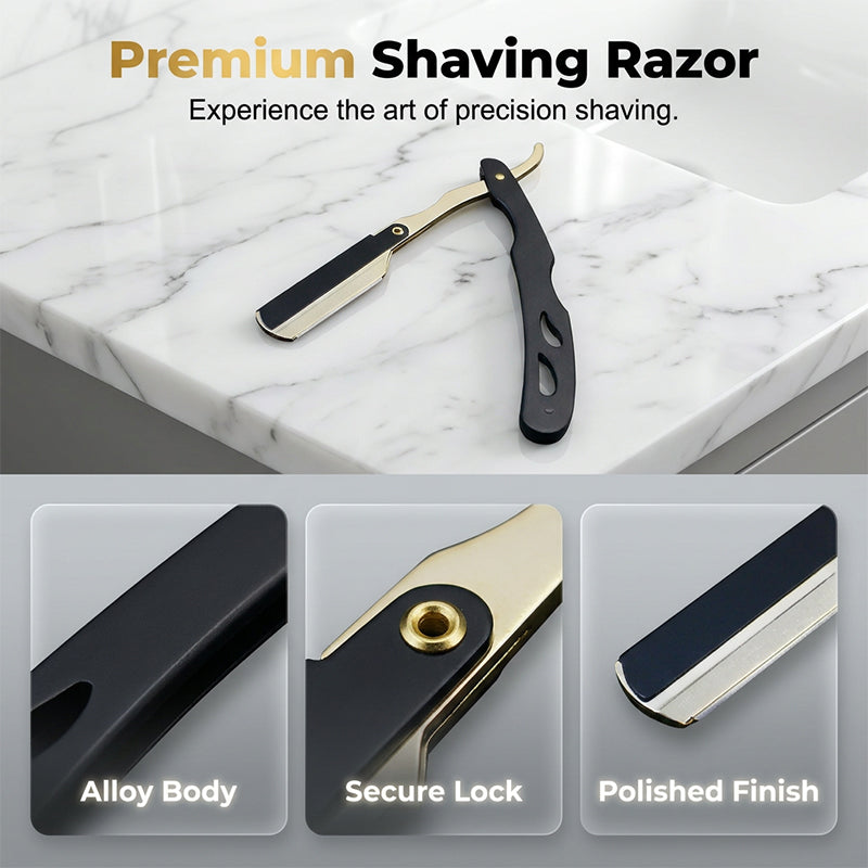 🪒 LIMITED‑TIME 50% OFF! ✨ Manual Foldable Straight Razor Holder – Ergonomic, Durable, Quick‑Load ✨