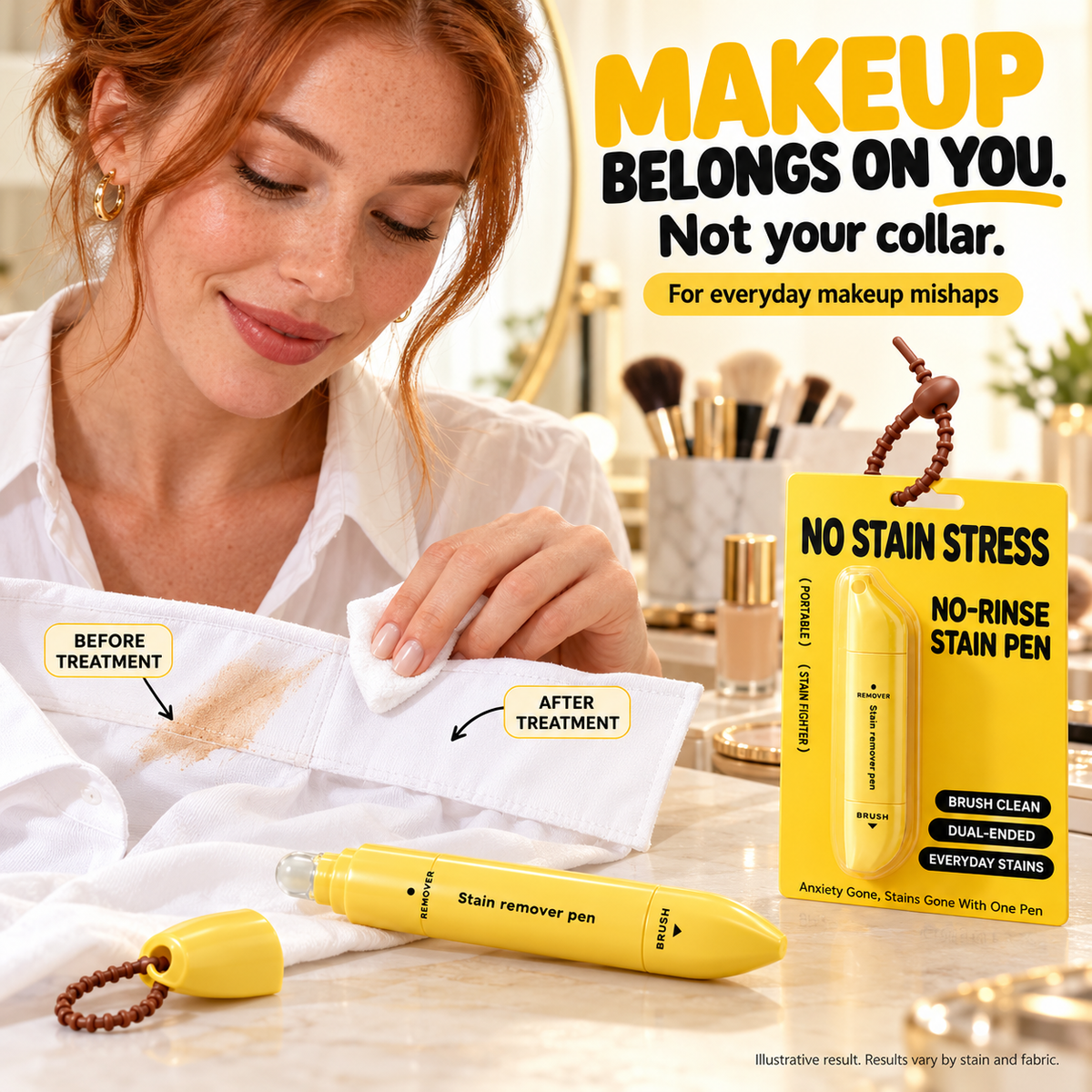 Portable Dual-Head Stain Remover Pen✨ Instant No-Rinse Emergency Spot Cleaner for Clothes, Oil & Coffee Stains