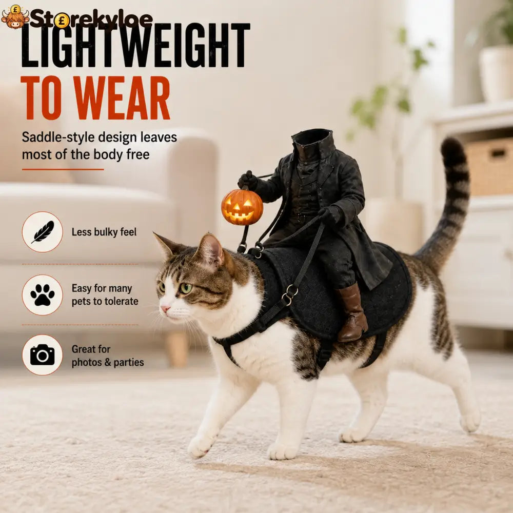 😺The Headless Horseman Rider™ Pet Costume🎃