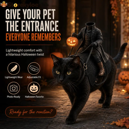 😺The Headless Horseman Rider™ Pet Costume🎃