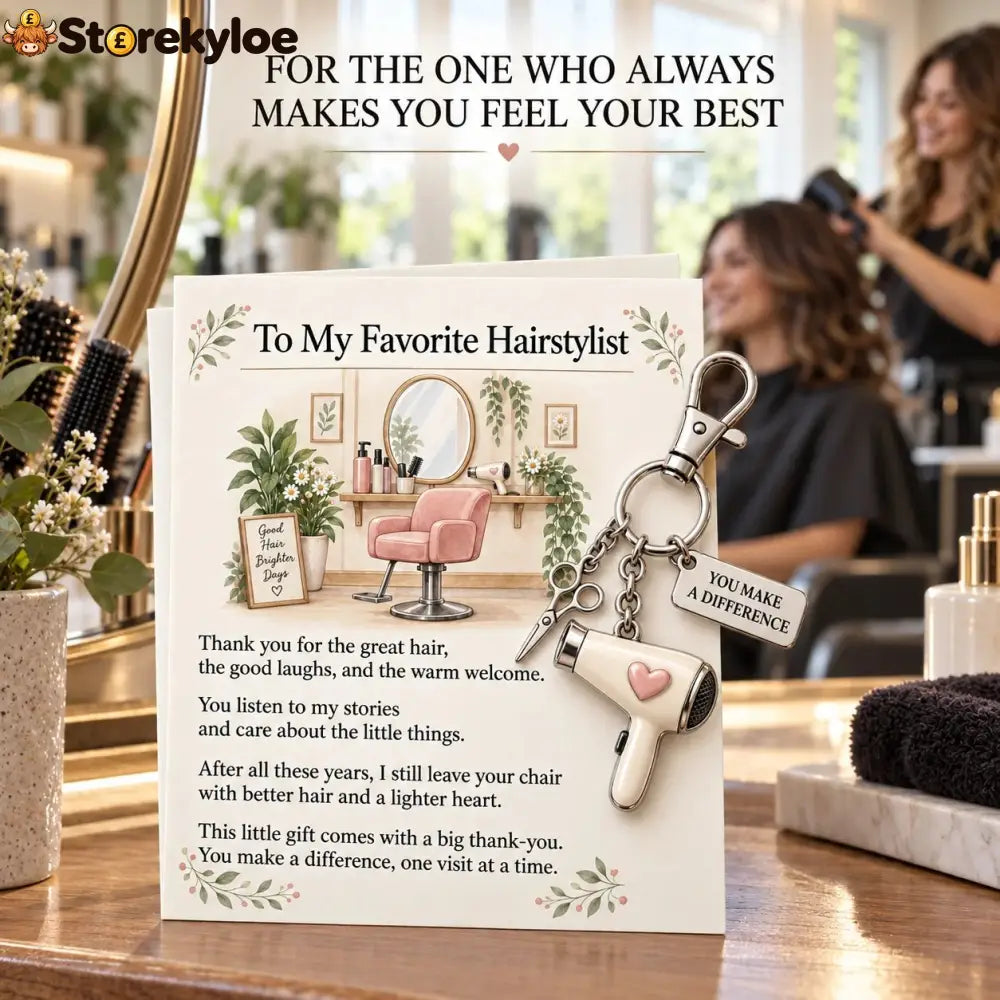 ✨ The ’You Make a Difference’ Appreciation Gift Set – Keychain & Greeting Card ✨