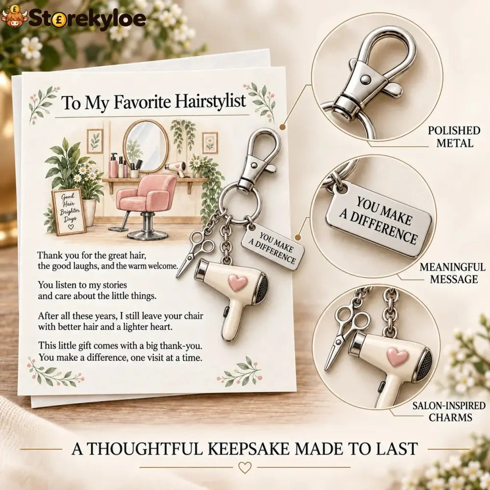 ✨ The ’You Make a Difference’ Appreciation Gift Set – Keychain & Greeting Card ✨