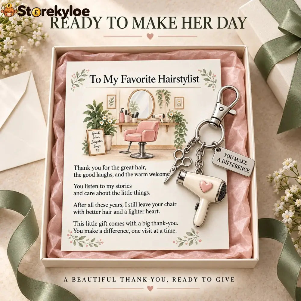 ✨ The ’You Make a Difference’ Appreciation Gift Set – Keychain & Greeting Card ✨