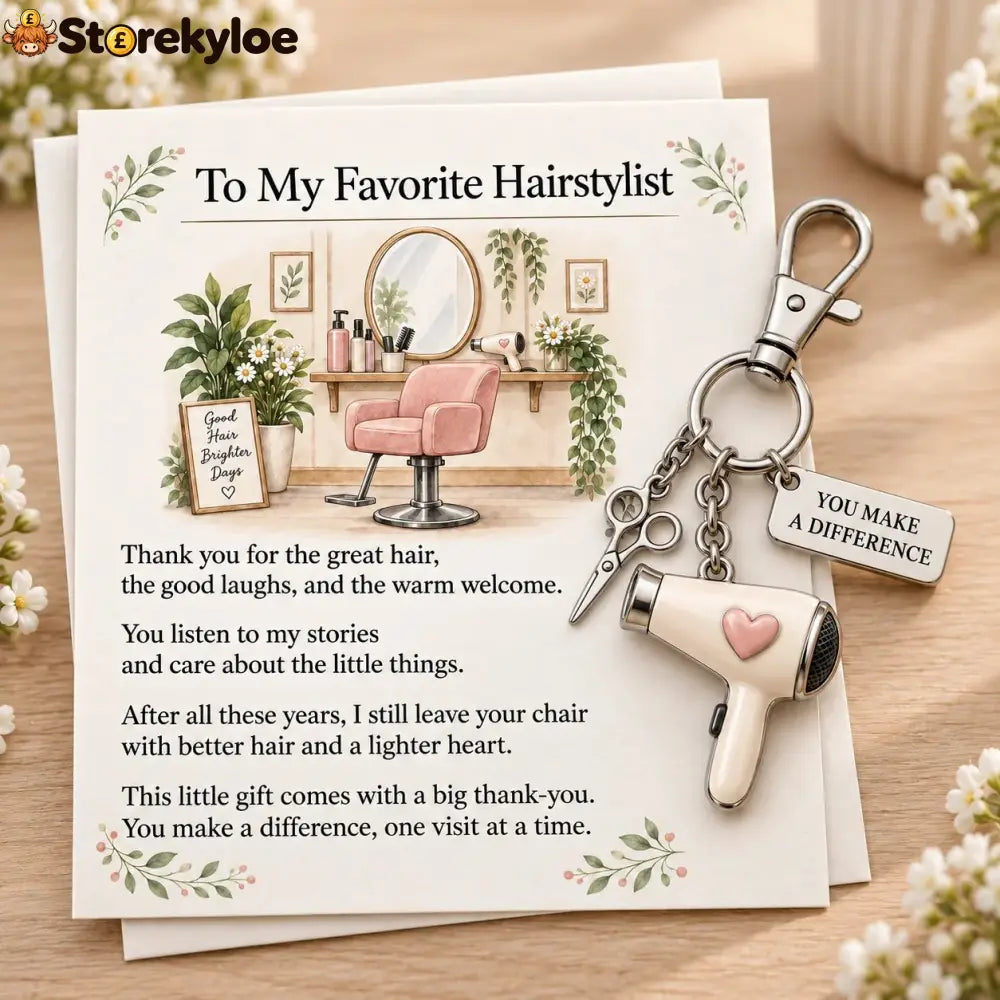 ✨ The ’You Make a Difference’ Appreciation Gift Set – Keychain & Greeting Card ✨