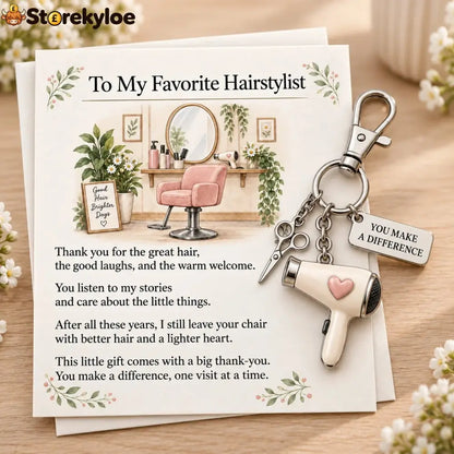 ✨ The ’You Make a Difference’ Appreciation Gift Set – Keychain & Greeting Card ✨