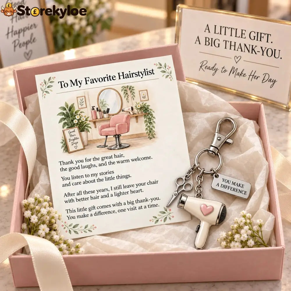 ✨ The ’You Make a Difference’ Appreciation Gift Set – Keychain & Greeting Card ✨