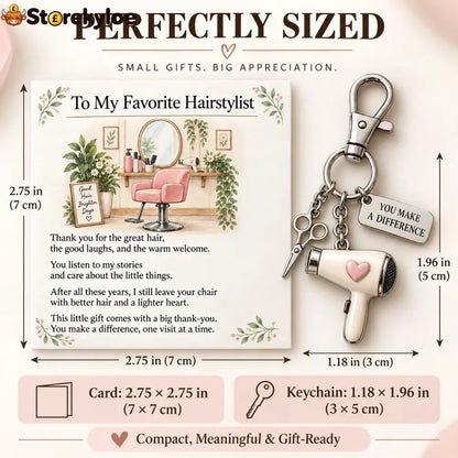 ✨ The ’You Make a Difference’ Appreciation Gift Set – Keychain & Greeting Card ✨