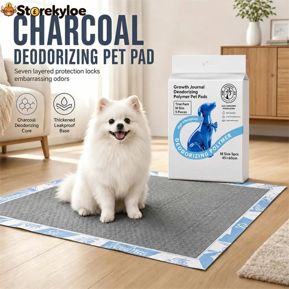 🐾🖤 Thickened Charcoal Pet Pee Pads – Fast Absorbing & Odor-Control Design - Pets